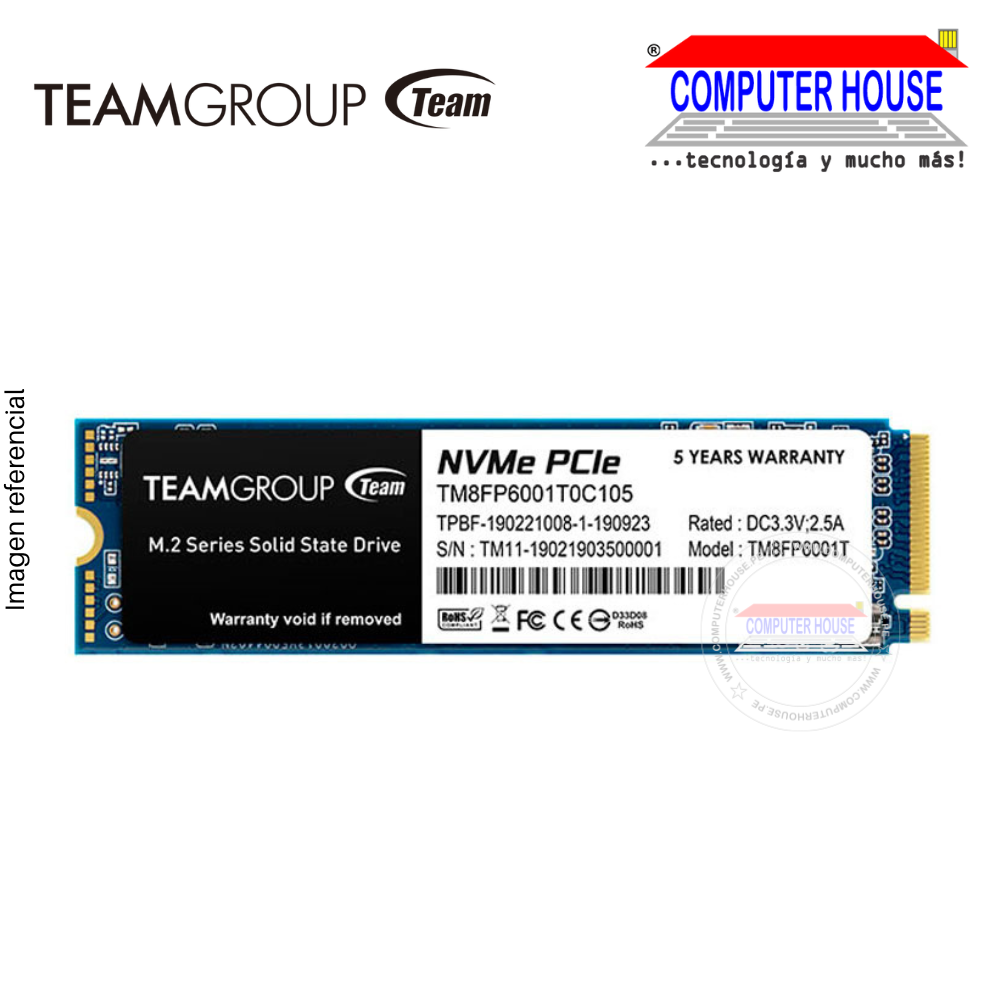TeamGroup 1TB MP33 M.2 NVMe PCIe SSD (Max Read 1800MB/s, Max Write 1500MB/s)
