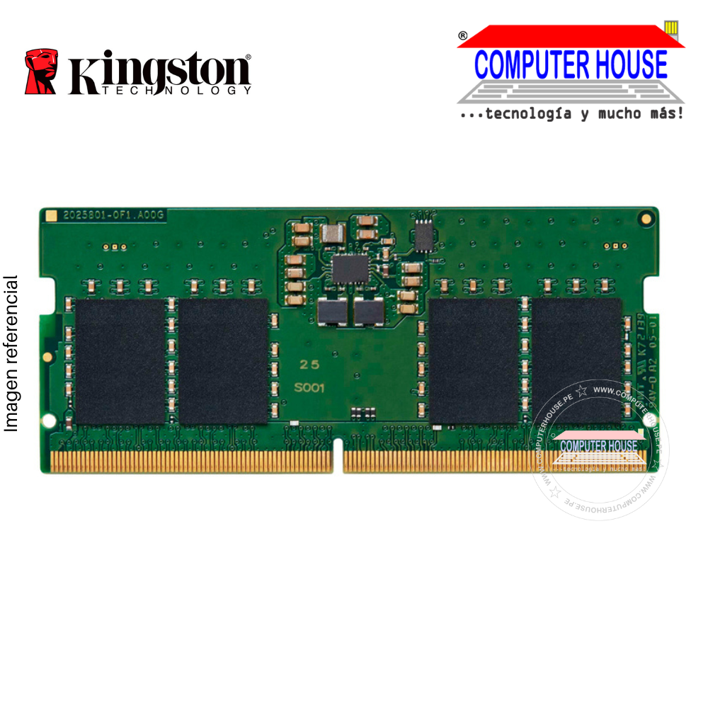 Memoria RAM DDR5 8GB KINGSTON SODIMM 4800MHz, KVR48S40BS6-8, CL40, 1.1V, 262-pin, Non-ECC.