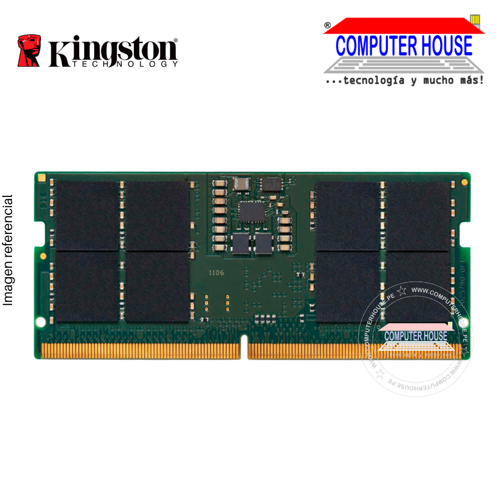 Memoria RAM DDR5 16GB KINGSTON SODIMM 4800MHz, CL40, 1.1V, 262-pin, Non-ECC.