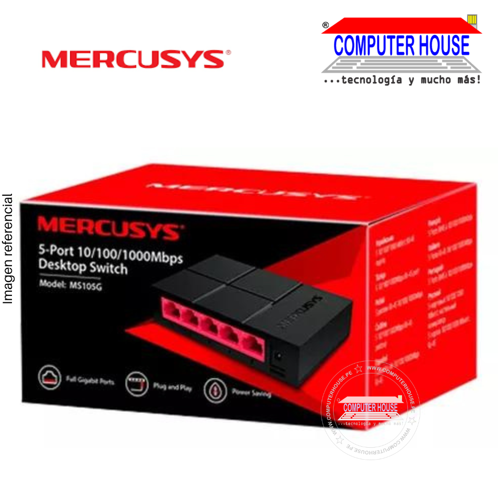 Switch Gigabit 5-Port MERCUSYS MS105G, 10/100/1000Mbps.