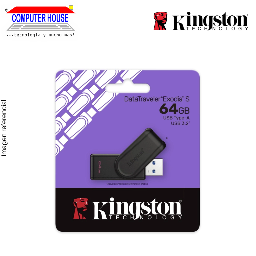 KINGSTON 64GB USB Flash Drive, DTX Exodia S, USB-A 3.2.