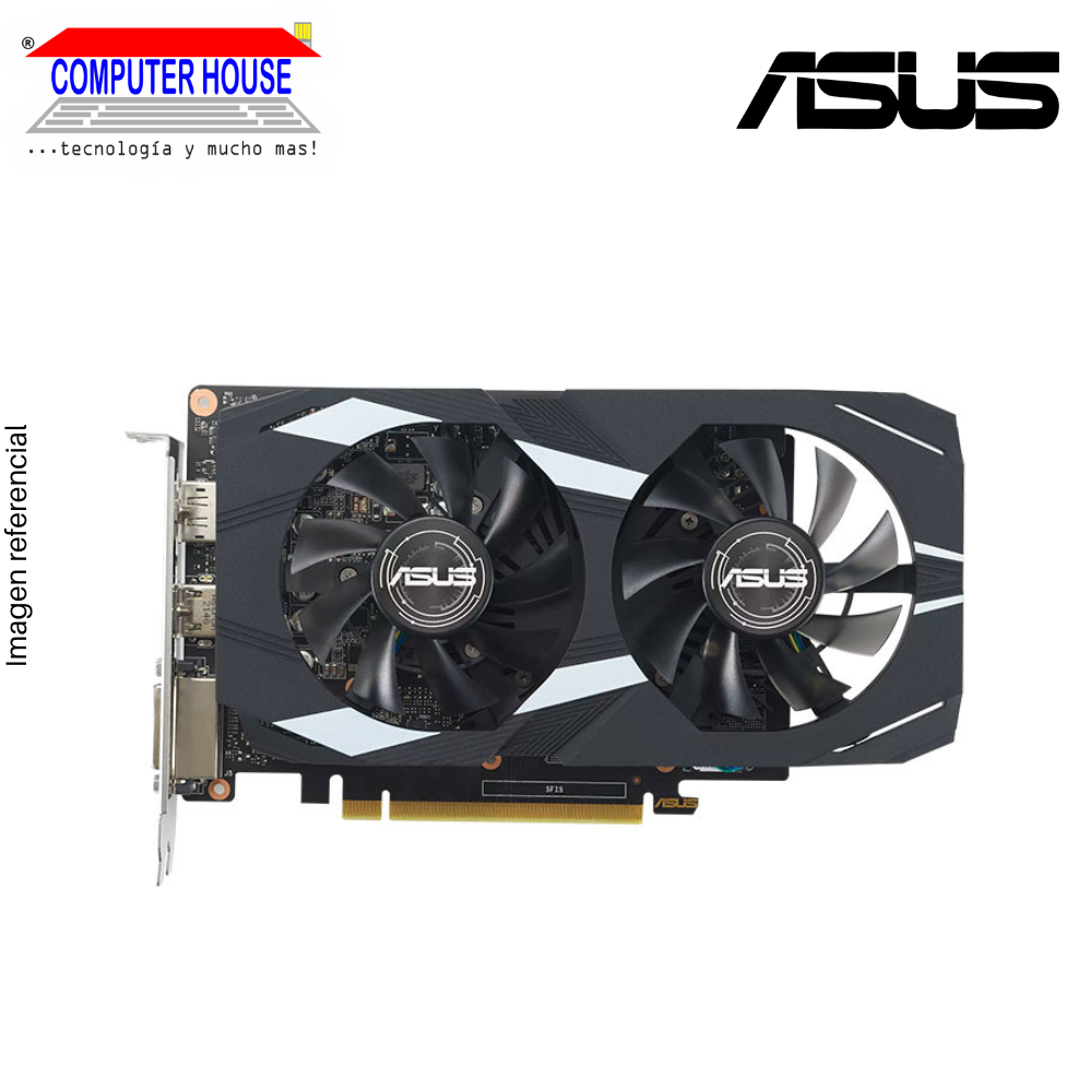 Tarjeta de Video ASUS GTX1650 4GB, GDDR6, Dual Edition, Nvidia GeForce, 1xDisplayPort/1xHDMI/1xDVI, 128-Bits.