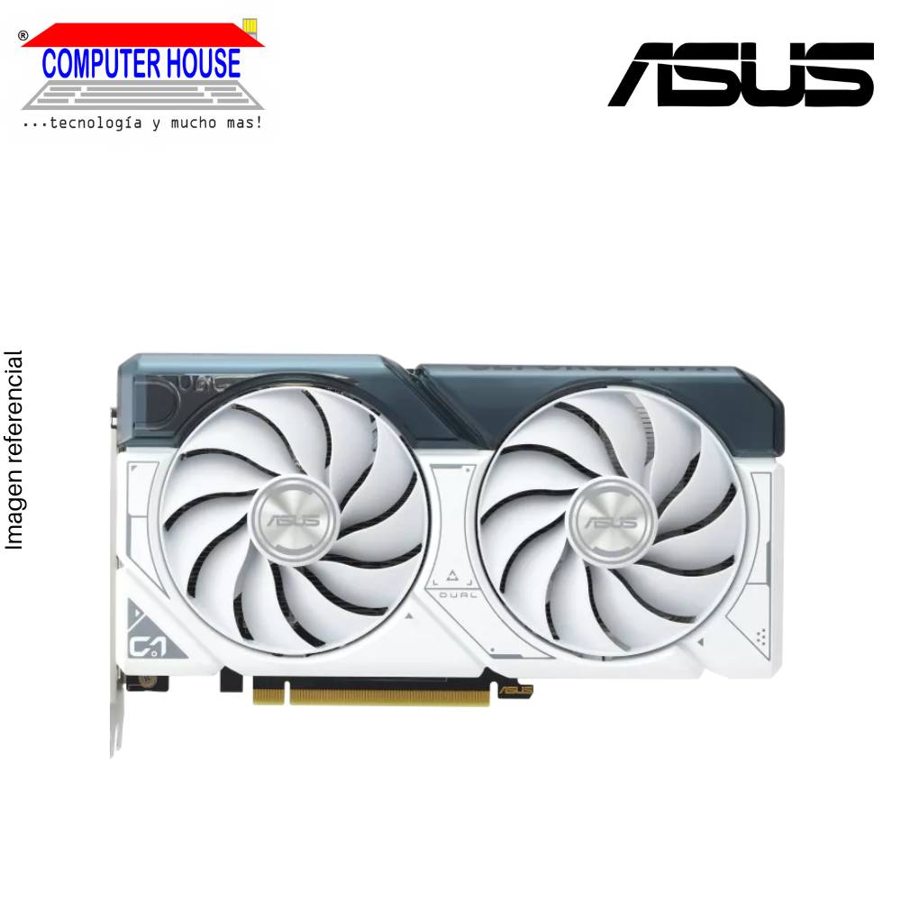 Tarjeta de Video ASUS RTX4060Ti 8G, GDDR6, Dual White Edition, Nvidia GeForce, 3xDisplayPort/1xHDMI, 128-Bits.