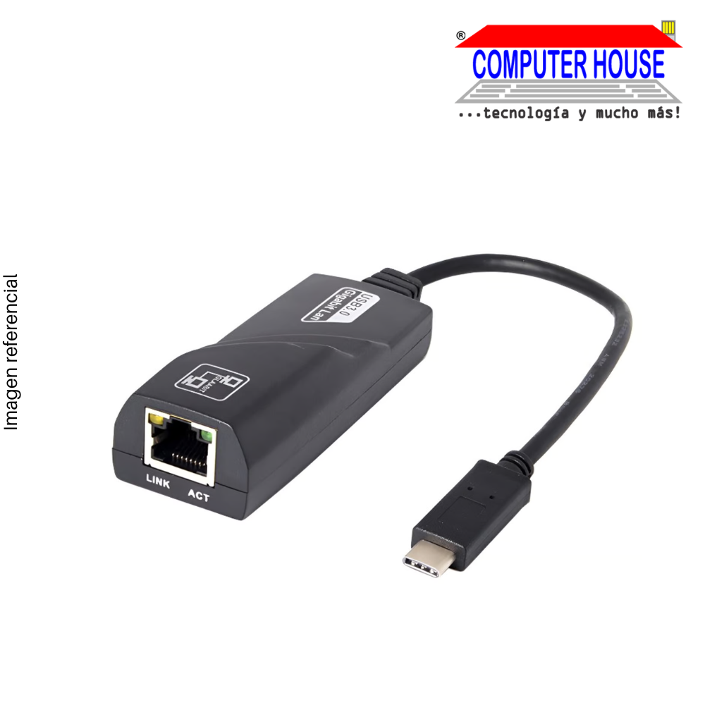 Generic 10/100/1000 Gigabit Ethernet to Type-C Network Adapter