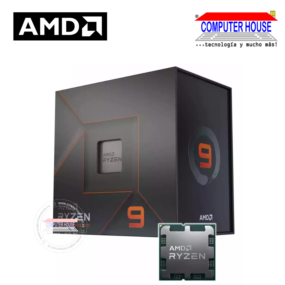 Procesador AMD Ryzen™9 7900X  4.7GHZ / 5.6GHZ, 64MB L3, 12-Core, AM5, 5nm, 170W.   (con graficos, sin cooler)