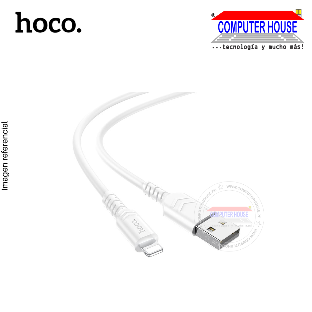 HOCO cable USB a Lightning X62 2.4A con longitud 1 metro.