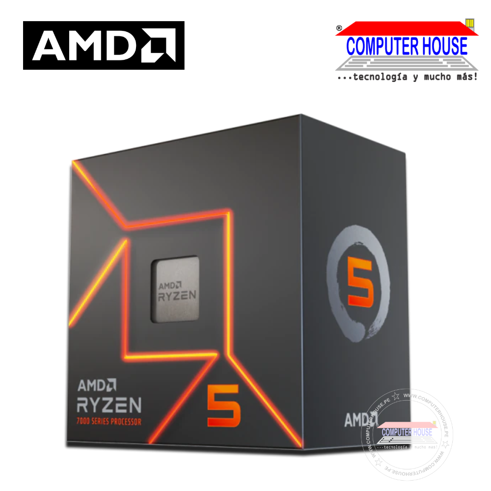 Procesador  AMD Ryzen™ 5 7600 3.8/5GHz L3, 6-Core, AM5, 65W. (con cooler y graficos)
