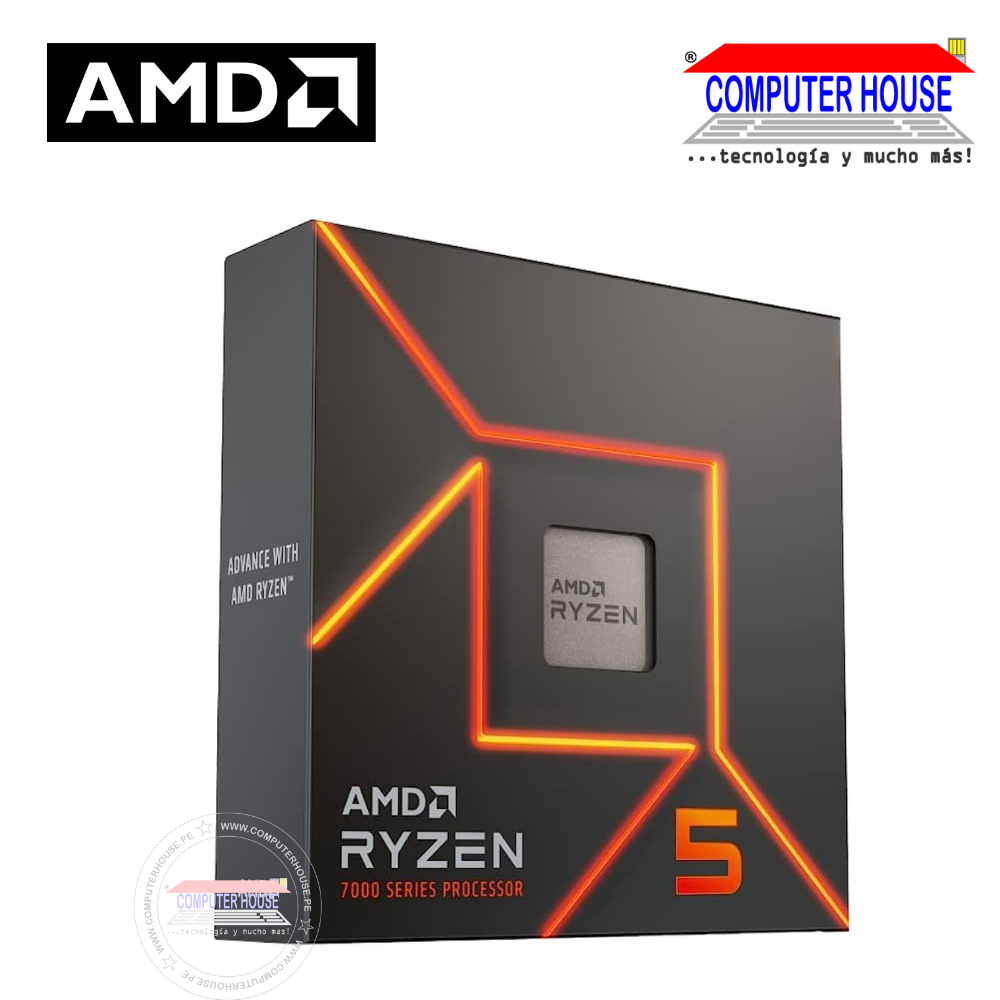 AMD Ryzen™ 5 7600X 4.7/5.3GHz, 32MB L3, 6-Core, AM5, 5mm, 105W processor. (with graphics, without cooler) 