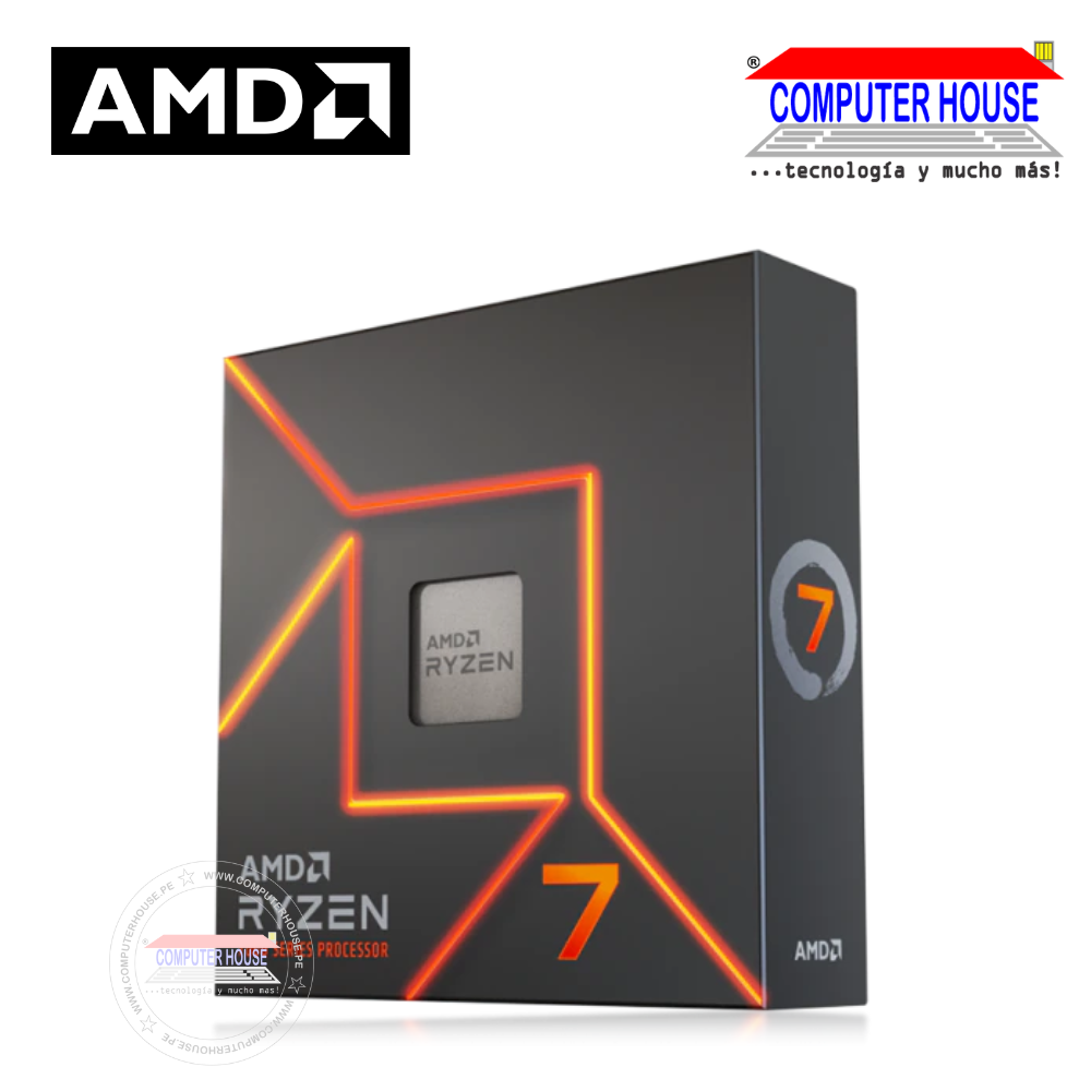 Procesador AMD Ryzen™7 7700X  4.5/5.4GHz 32MB  (con graficos, sin cooler)