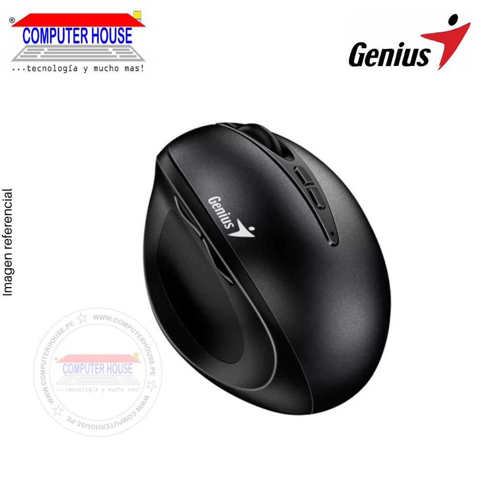 GENIUS Ergo 8300S VERTICAL Wireless Mouse, 7 Buttons, Black. 