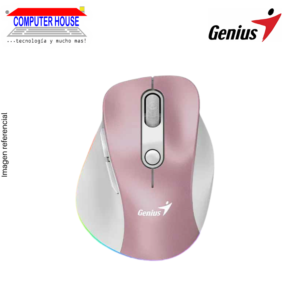 GENIUS Ergo 9000S Pro Wireless Mouse, Rechargeable, Colors, RGB, USB Receiver + Bluetooth. 