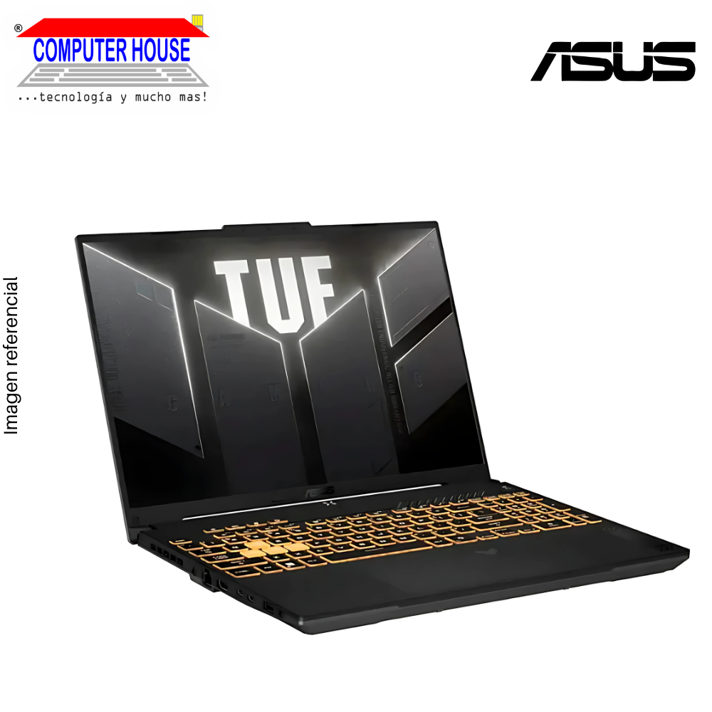 Laptop ASUS TUF Gaming F16, Core i7-13620H, RAM 16GB DDR5, SSD 512GB, Video RTX4050 6GB, 16" FHD 144Hz, Teclado en Inglés, Windows 11.