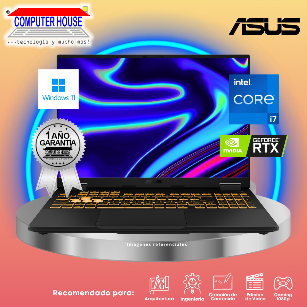 Laptop ASUS Tuf Gaming F16, Core i7-14650HX, RAM 16GB DDR5, SSD 512GB, Nvidia GeForce RTX5060 8GB, 16" WUXGA 144Hz, Windows 11.