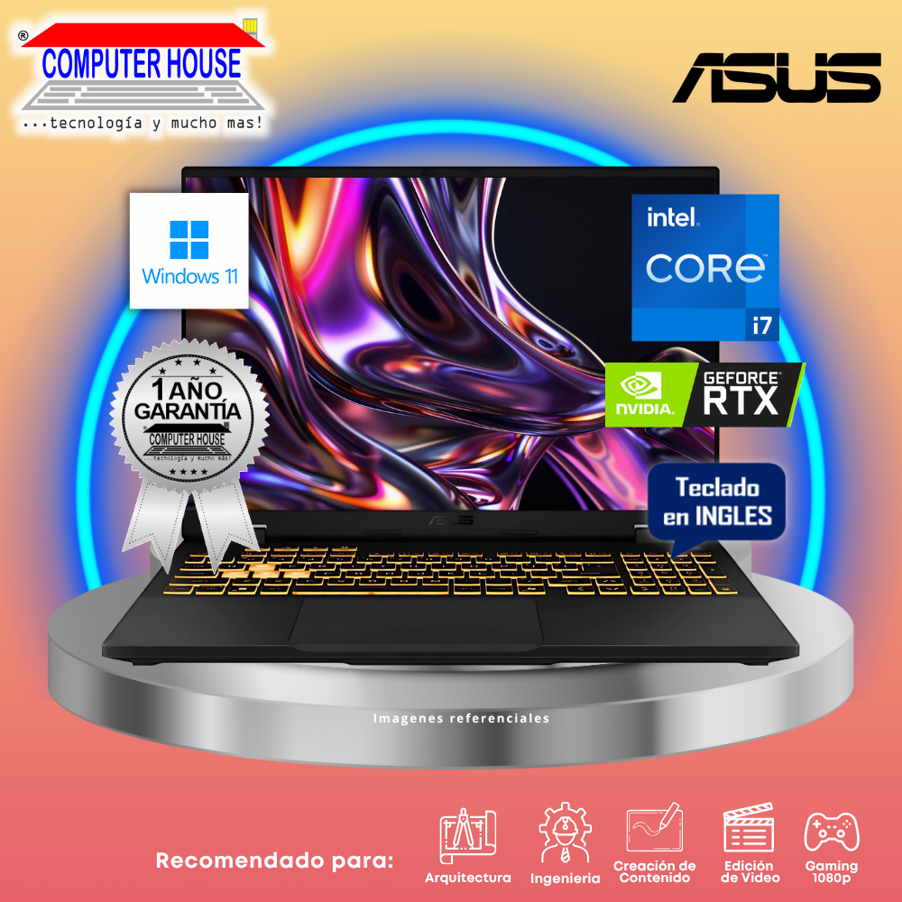 ASUS Tuf Gaming Laptop, Core i7-14650HX, 32GB RAM, 1TB SSD, RTX5060 8GB Video, 16" FHD 165Hz, English Keyboard, Windows 11.