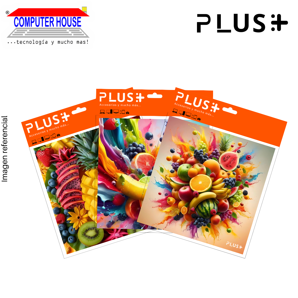 Premium PLUS Mouse Pad, Fruit collection, non-slip, fabric surface, 20x20x0.5cm, varied design.
