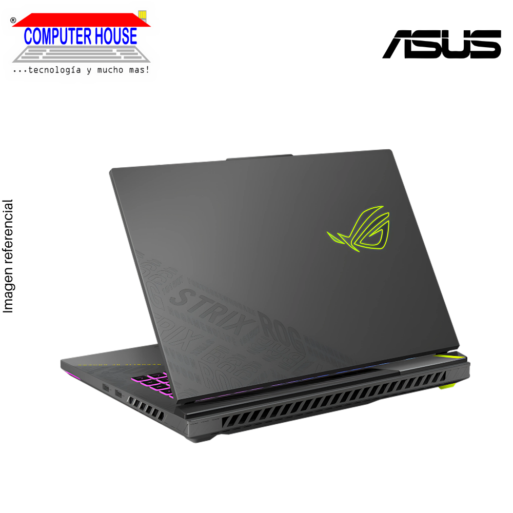 Laptop ASUS Rog Strix Scar 17, Ryzen 9-8940HS, RAM 16GB, SSD 1TB, RTX5070 12GB, 16" FHD 165Hz, Teclado en Inglés, Windows 11.