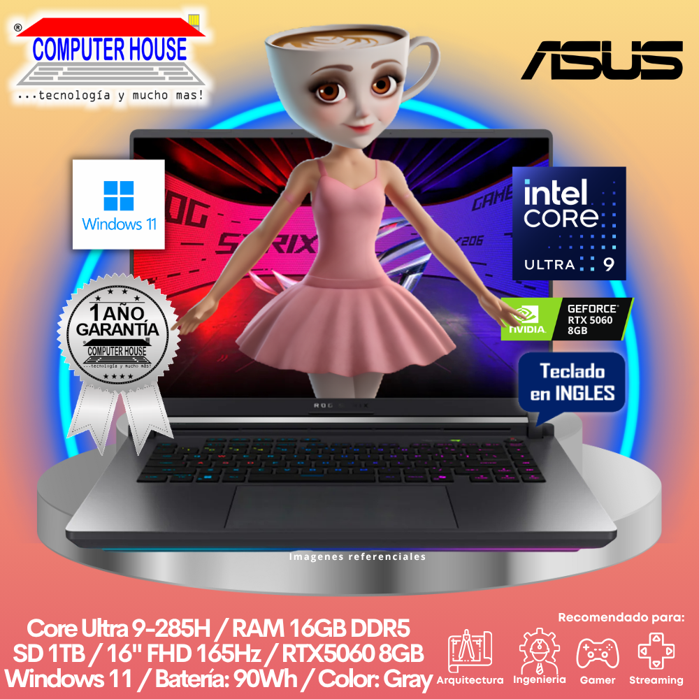 HP Vector 16 Laptop, Core Ultra 9-275HX, 16GB DDR5 RAM, 1TB SSD, RTX5080 16GB Video, 16" QHD 240Hz, English Keyboard, Windows 11.