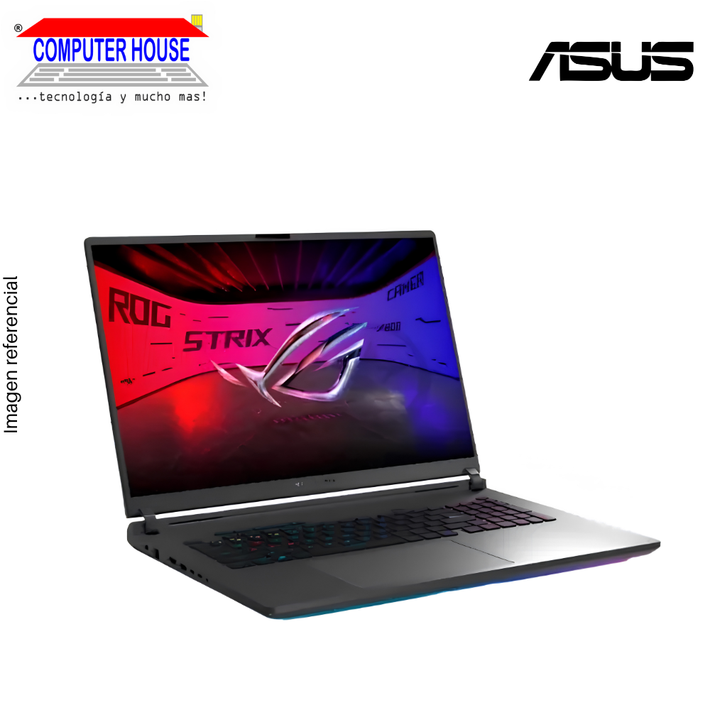 Laptop ASUS Rog Strix G18, Core i9-14900HX, RAM 32GB DDR5, SSD 1TB, Nvidia GeForce RTX5070 8GB, 18″ FHD 144Hz, Teclado en Inglés, Windows 11.
