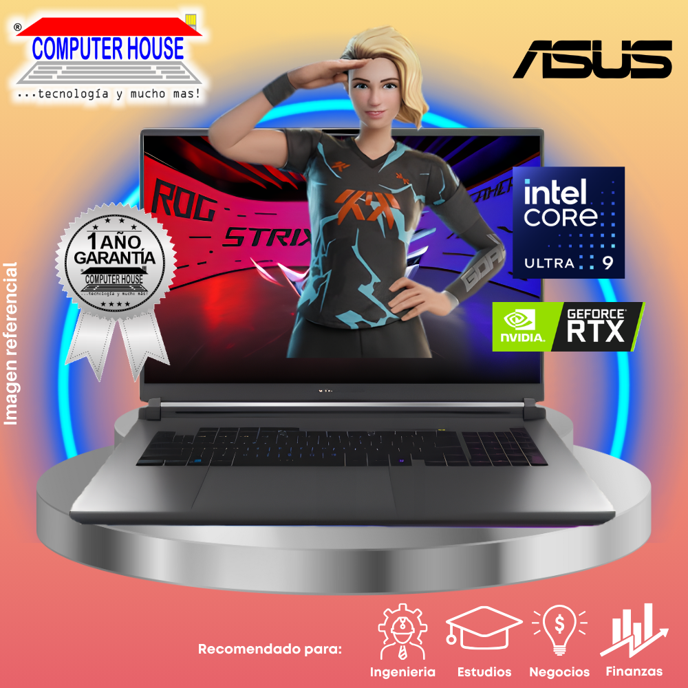ASUS Rog Strix G16 Laptop, Core Ultra 9-275HX, 32GB DDR5 RAM, 1TB SSD, RTX5070Ti 12GB Video, 16" FHD 240Hz, English Keyboard, Windows 11.