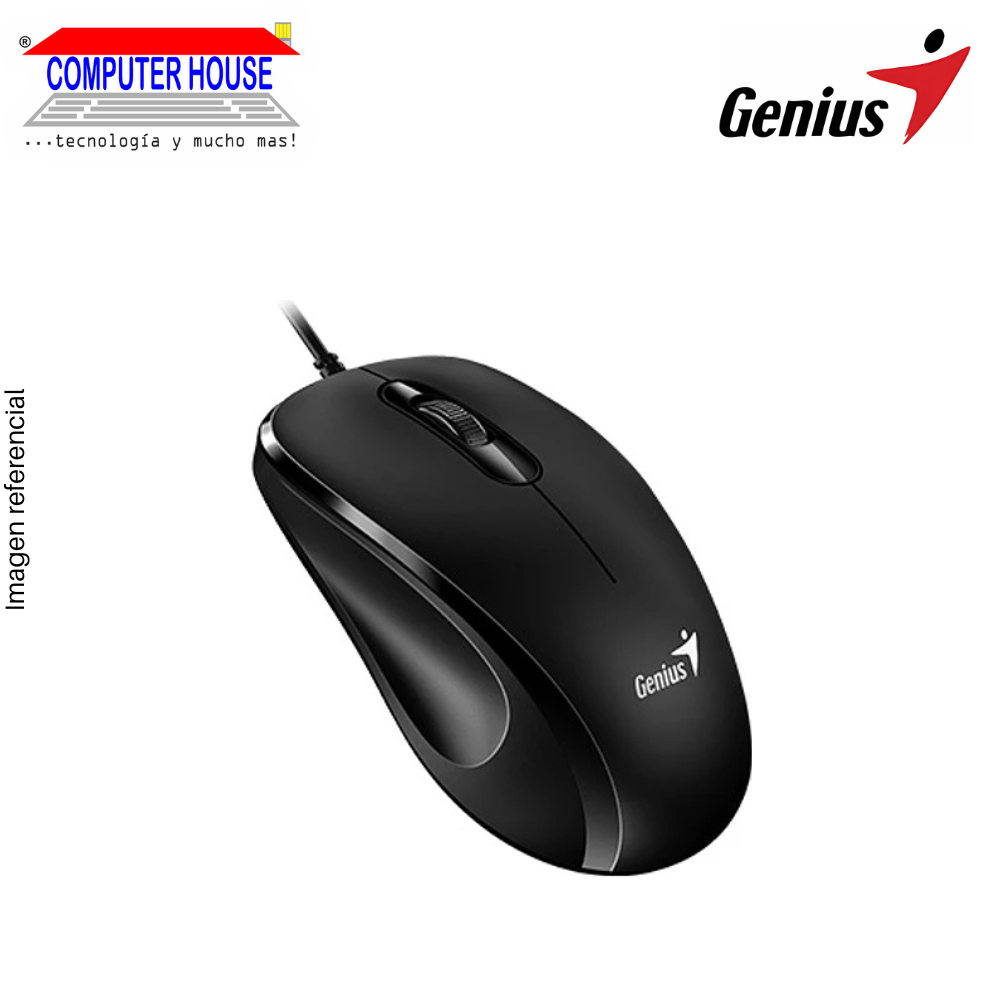 GENIUS DX-101 Wired Mouse, 1200 DPI, Black.