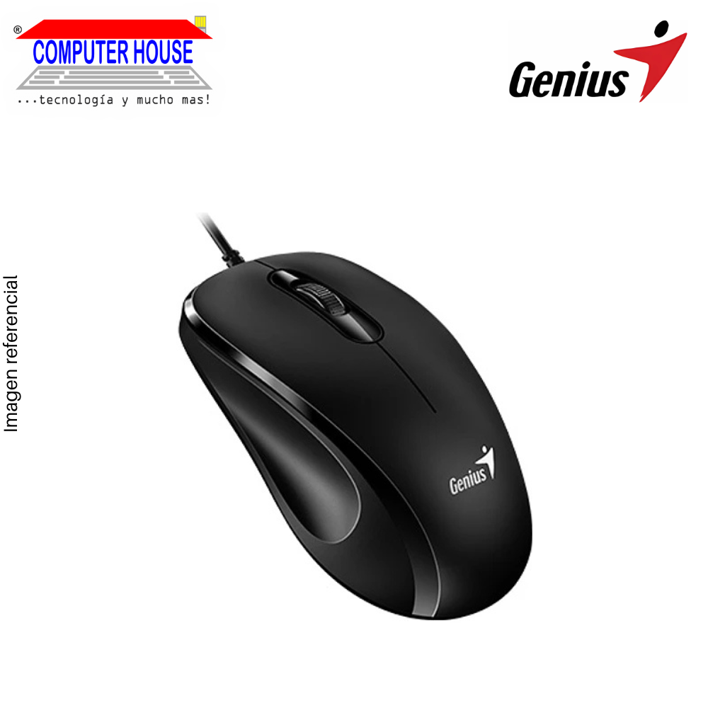 Mouse Alámbrico GENIUS DX-101, 1200 DPI, Negro.