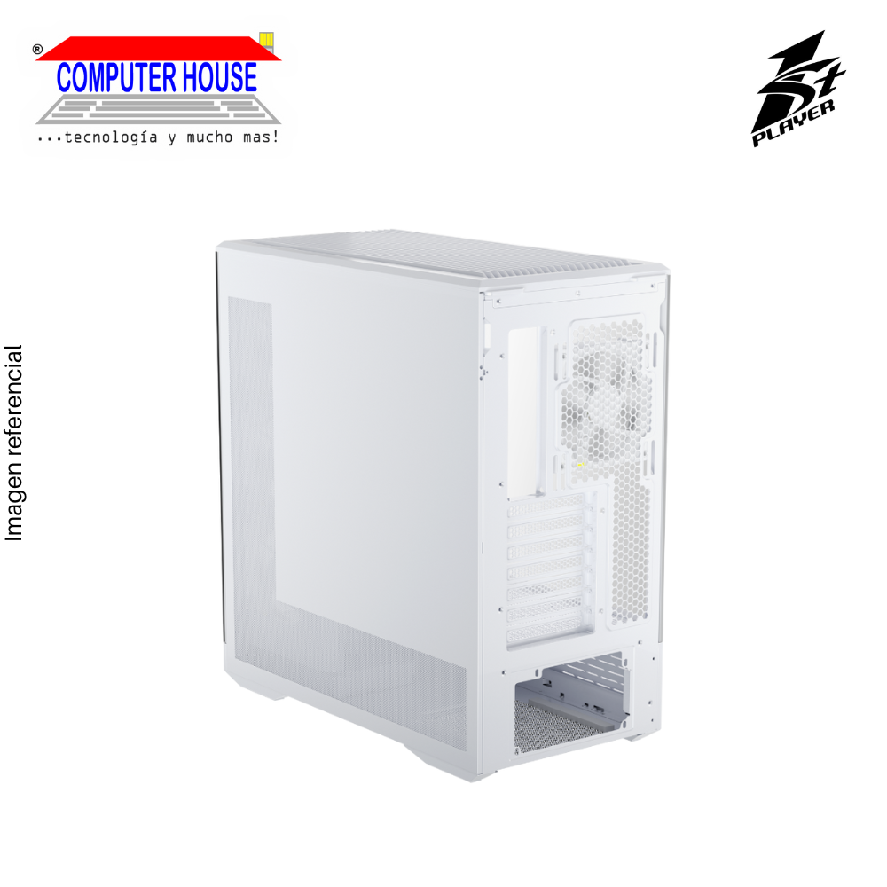 Case 1St Player T3 Black, MESH PANEL, X4 FAN ARGB 12CM 