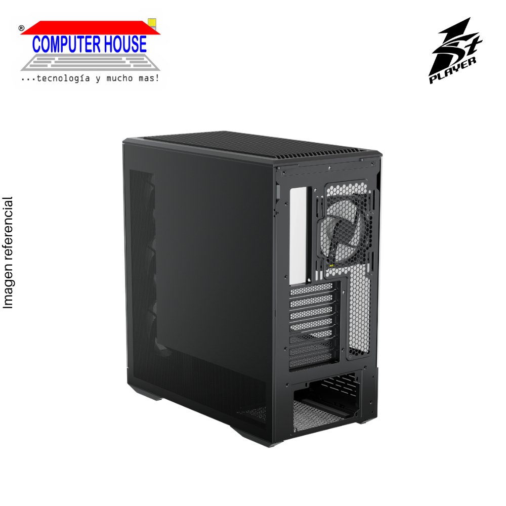 Case 1St Player T3 Black, MESH PANEL, X4 FAN ARGB 12CM 