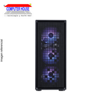 Case Midtower 1St Player GO6 Black, SIN FUENTE, lateral trasparente, RGB.