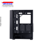 Case Midtower 1St Player GO6 Black, SIN FUENTE, lateral trasparente, RGB.
