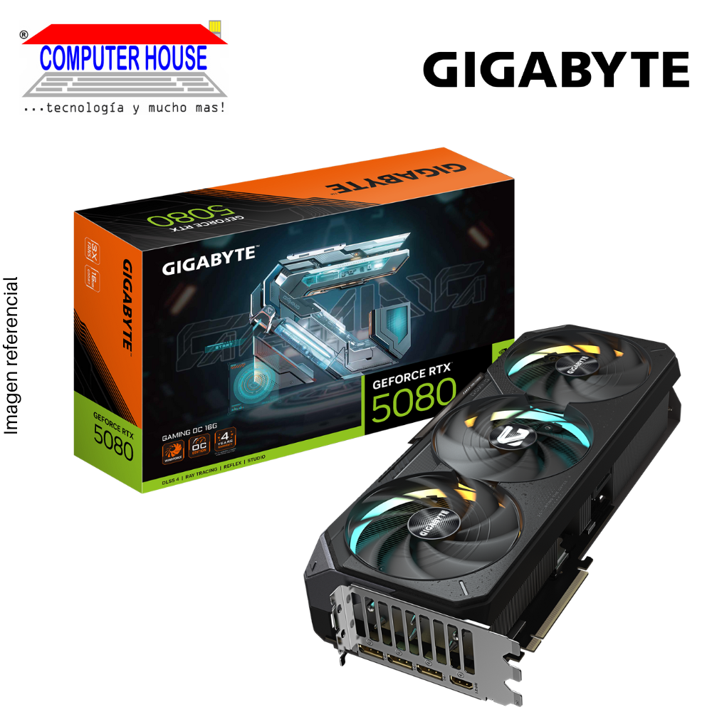 GIGABYTE RTX5080 16GB Video Card, GDDR7, Gaming OC, NVIDIA GeForce, 3xDisplayPort, 1xHDMI, PCI-e 5.0.