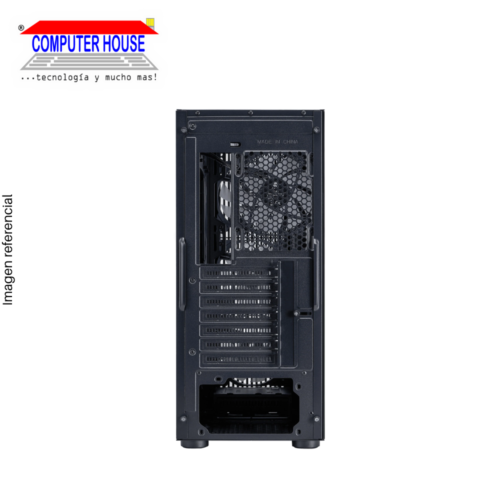 Case Midtower 1St Player H6 Black, SIN FUENTE, lateral trasparente, RGB.