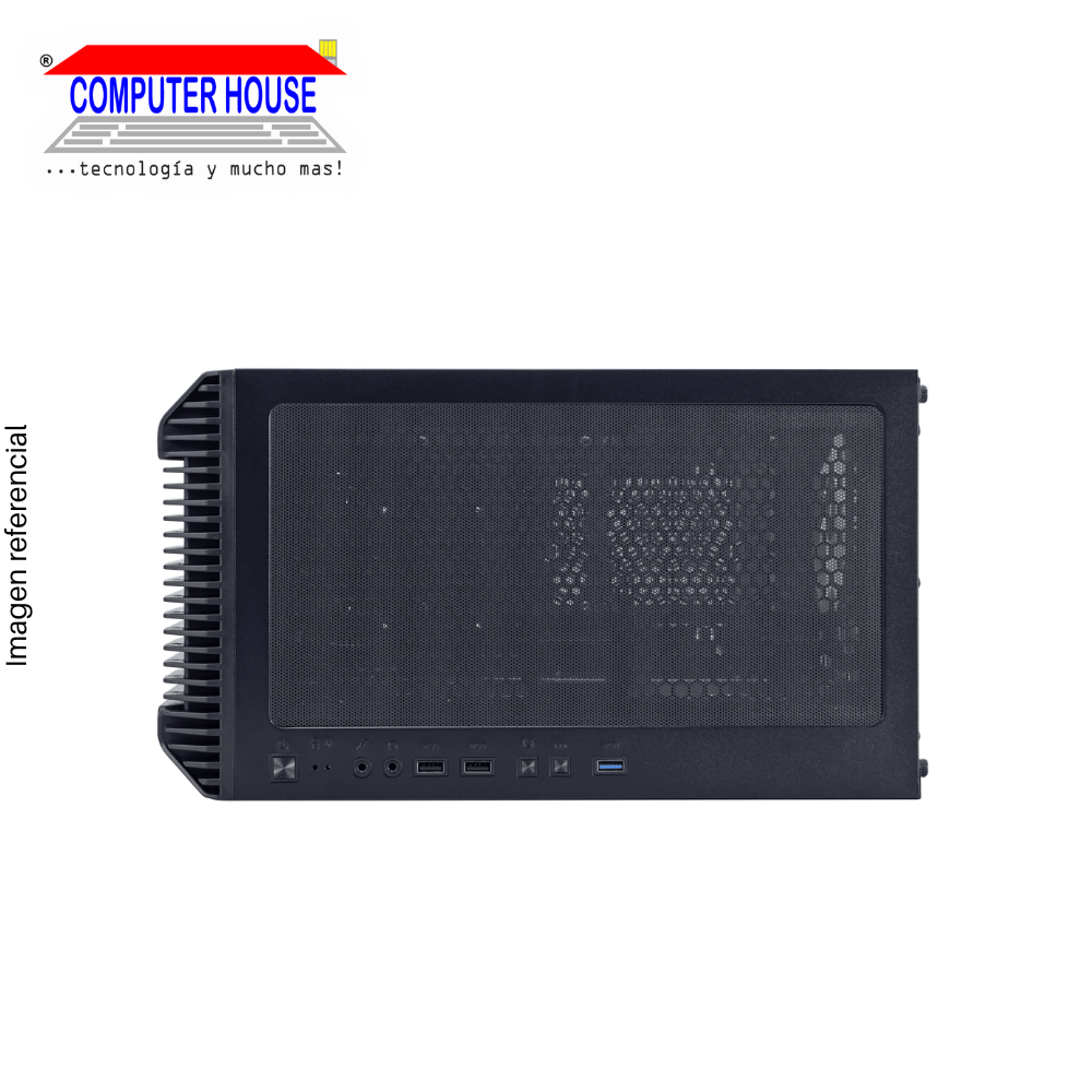 Case Midtower 1St Player H6 Black, SIN FUENTE, lateral trasparente, RGB.