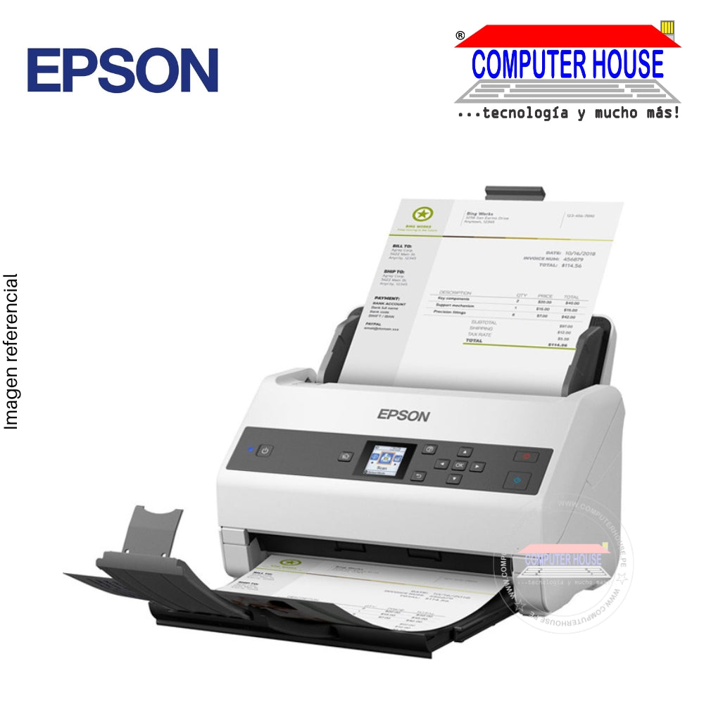 Escáner EPSON WorkForce DS-870, A4, 600dpi, 65 ppm / 130 ipm, ADF.