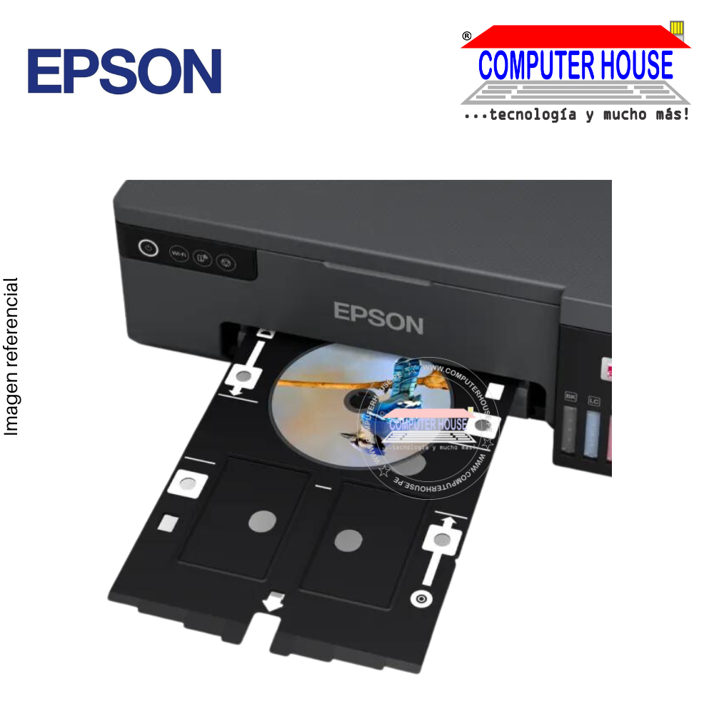 Impresora  con Sistema Continuo EPSON EcoTank Fotográfica L8050, A4/PVC/CD/DVD, USB/Wi-Fi.