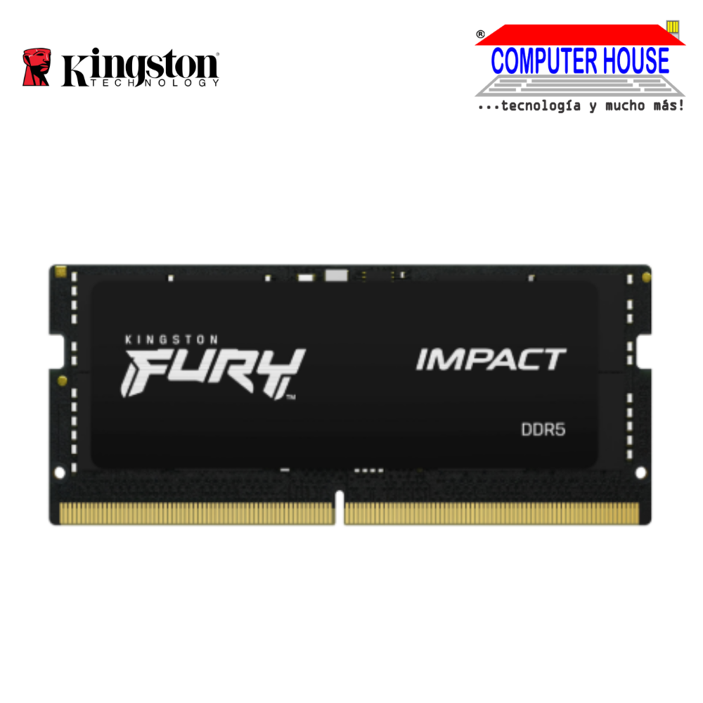 RAM DDR5 SODIMM KINGSTON 16GB, 5600Mhz, Fury Impact.