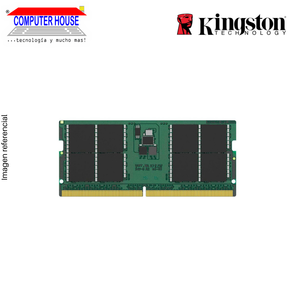 Memoria RAM DDR5 SODIMM KINGSTON 32GB, 5200Mhz.