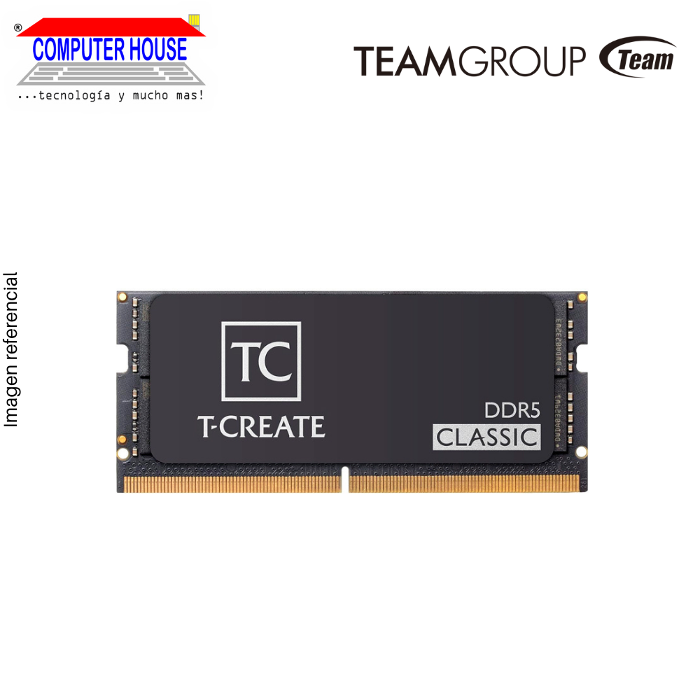 Memoria RAM DDR5 SODIMM TeamGroup 16GB, 5200Mhz, T-Create.