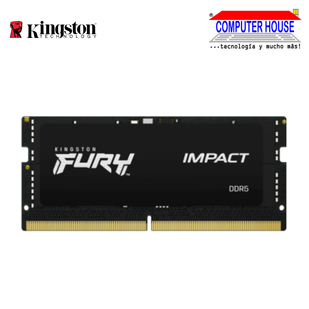 Memoria RAM DDR5 SODIMM Kingston Fury Impact 16GB DDR5-5600MHz, PC5-44800, CL40, 1.1V, 262-pin