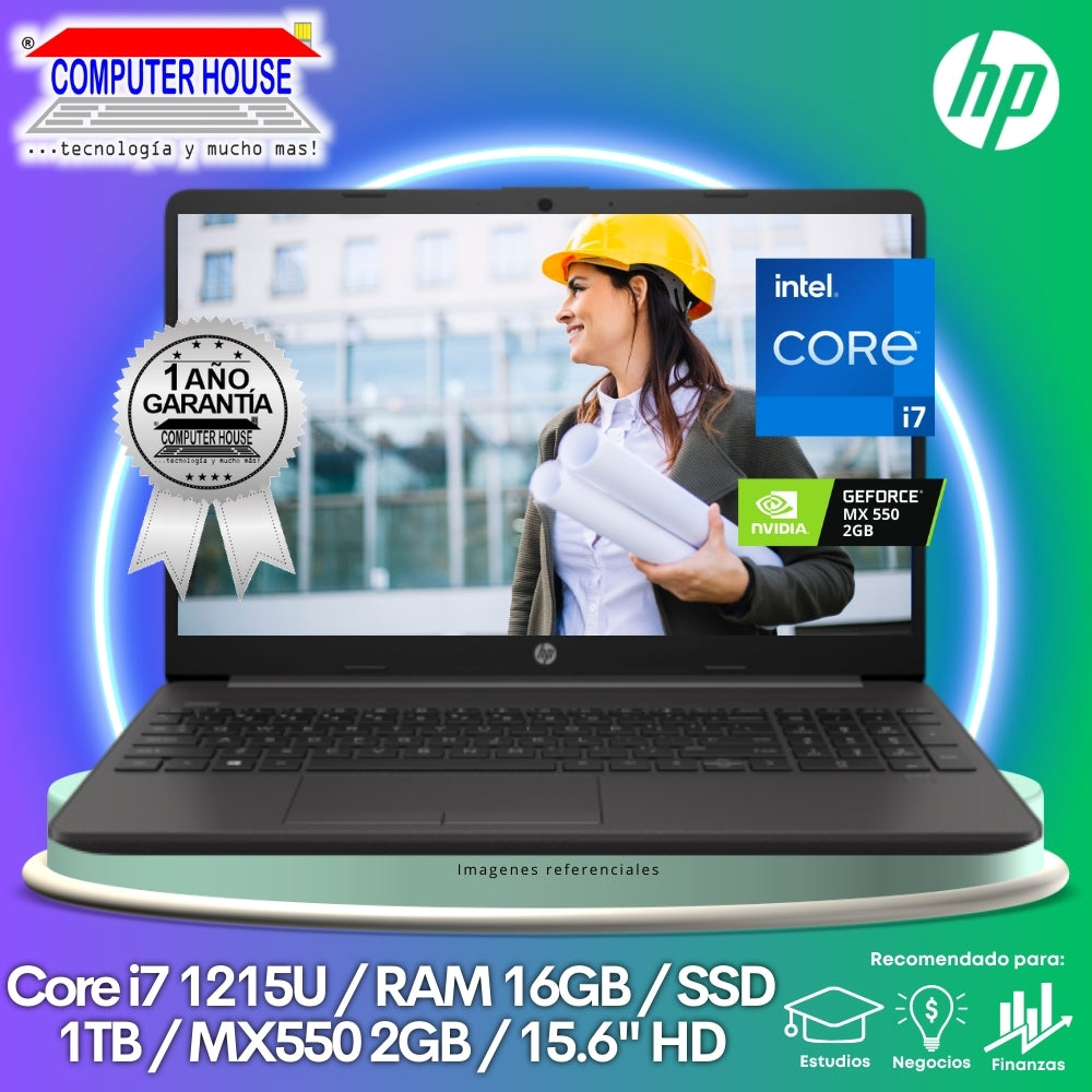Laptop HP 250 G9, Core i7-1255U, RAM 16GB, SSD 1TB, 15.6″ HD, Video 2GB, FreeDos.