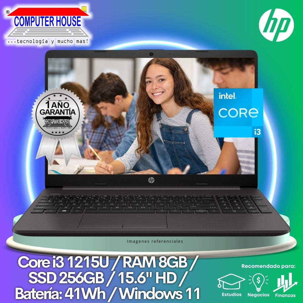 Laptop HP 250 G9, Core i3-1215U, RAM 8GB, SSD 256GB, 15.6″ HD, Windows 11.