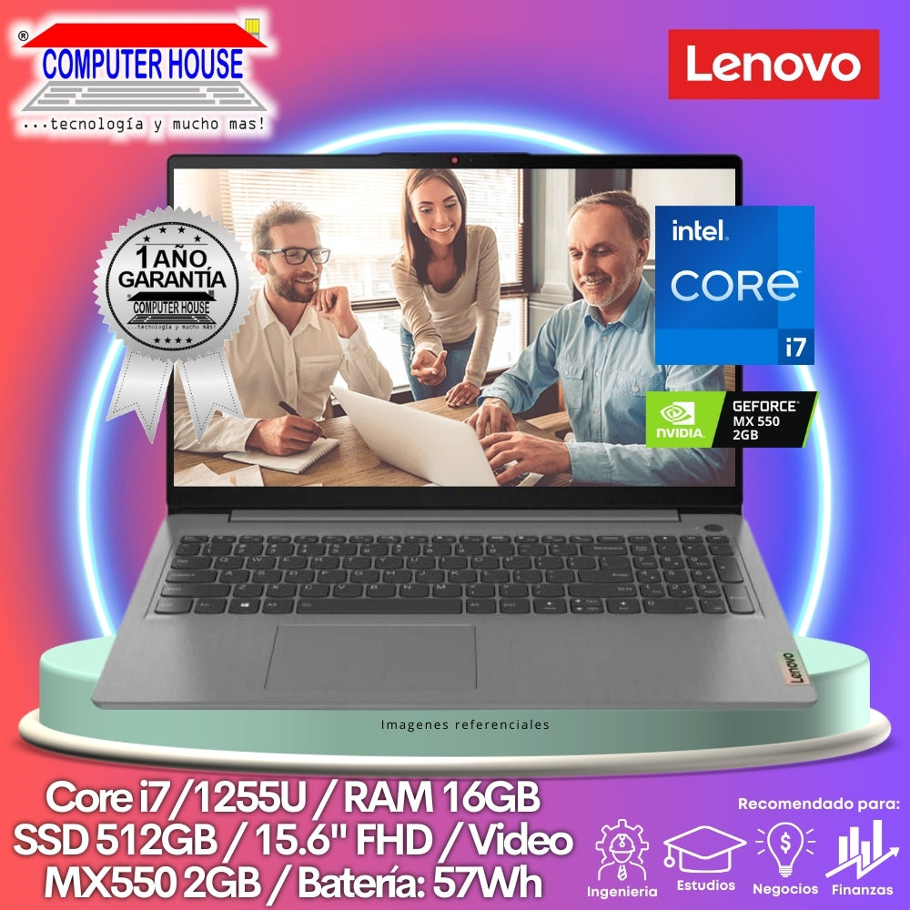 Laptop LENOVO IdeaPad 5, Core i7-1255U, RAM 16GB, SSD 512GB, 15.6″ FHD, Video 2GB, FreeDos.