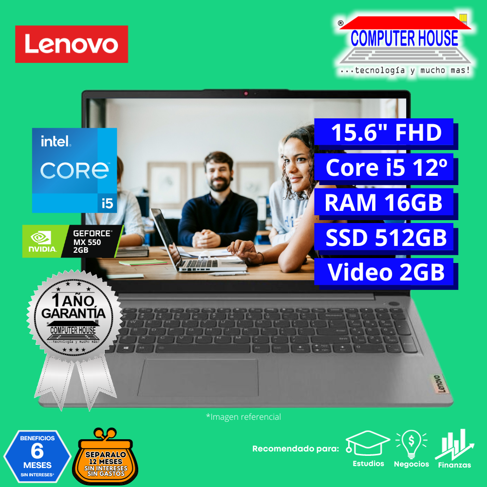 Laptop Lenovo IdeaPad 5, Core i5-1235U, RAM 16GB, SSD 512GB, Video MX550 2GB, 15.6″ FHD TN, FreeDos.