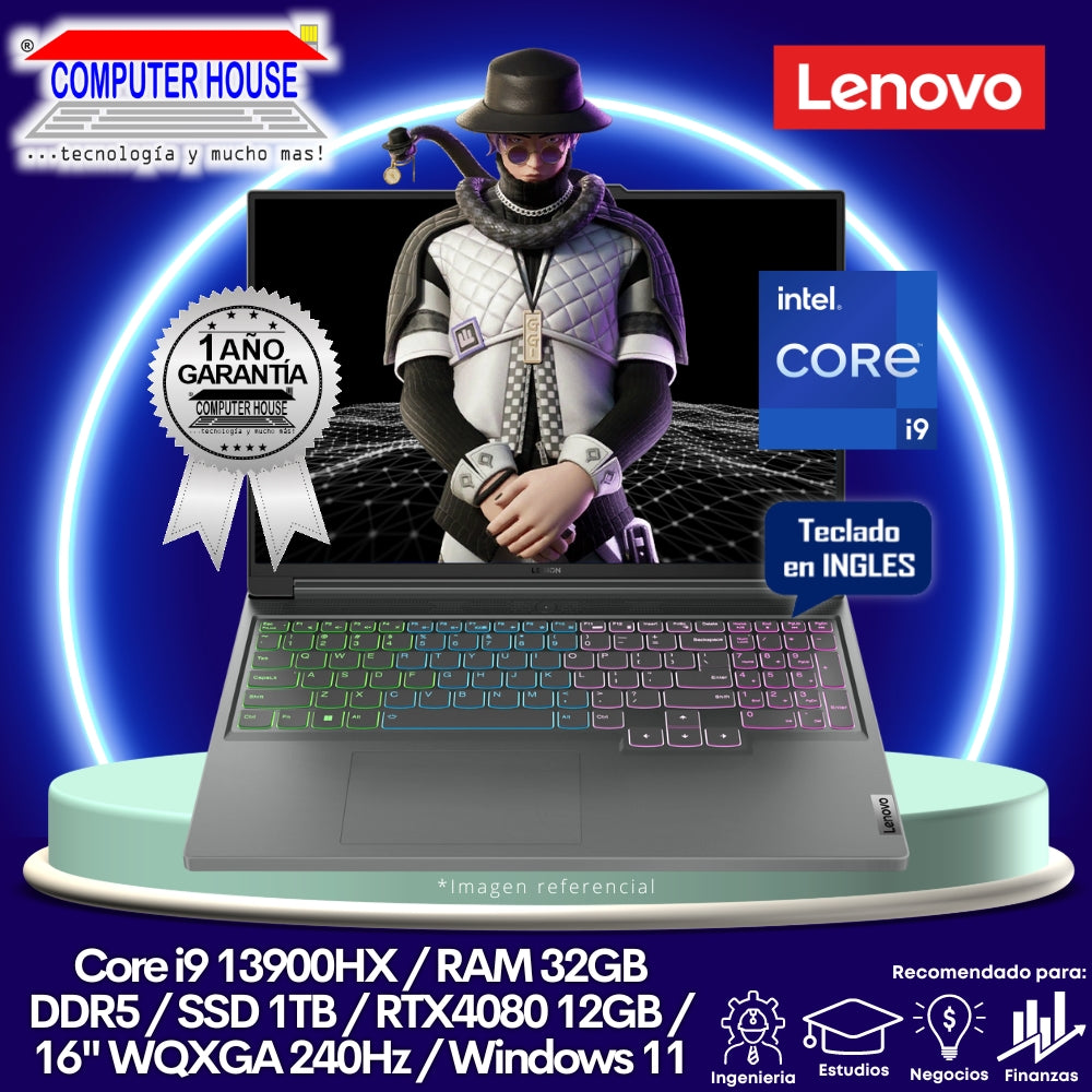 Laptop LENOVO Legion PRO, Core i9-13900HX, RAM 32GB DDR5, SSD 1TB, Video RTX4080 12GB, 16