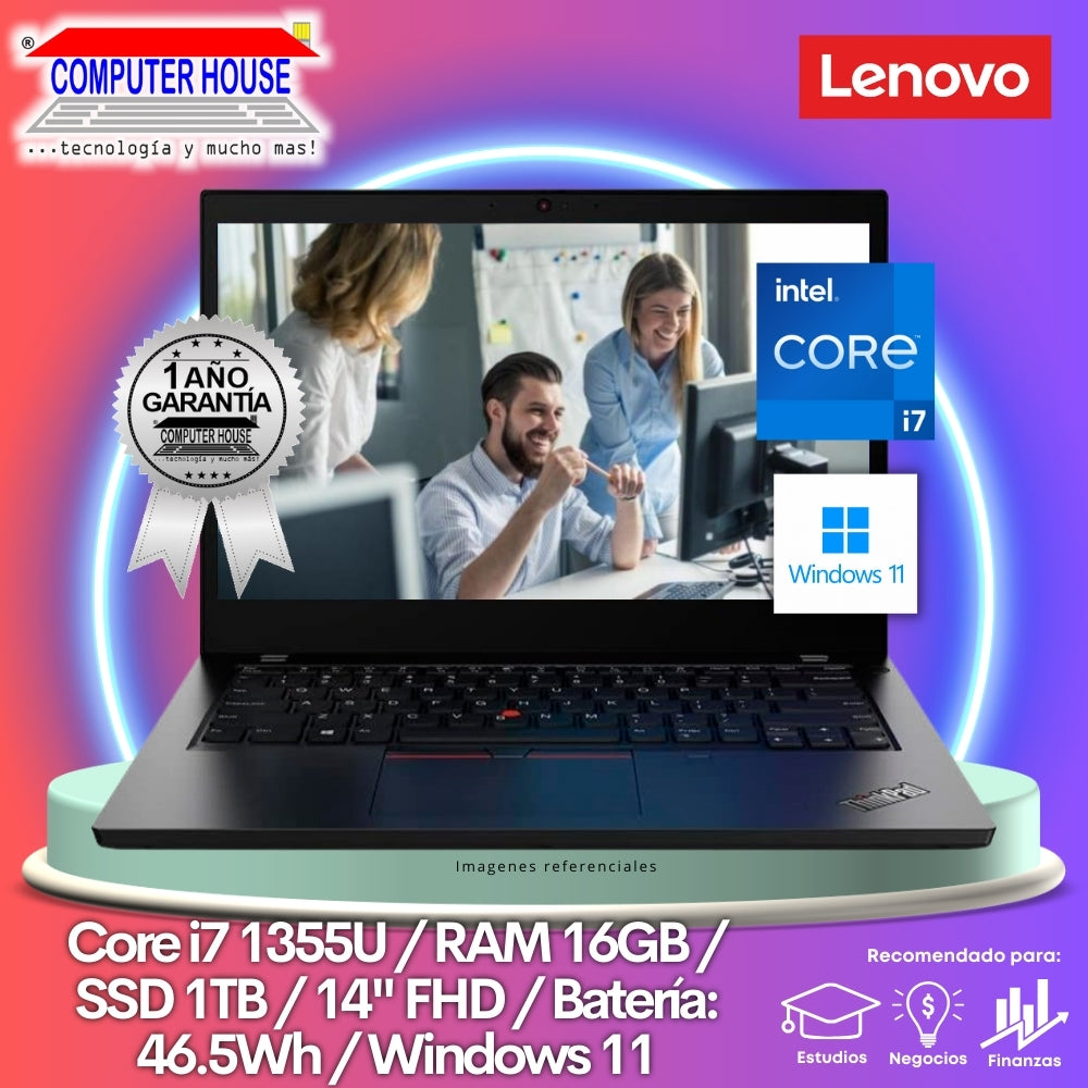 Laptop LENOVO ThinkPad L14, Core i7-1355U, RAM 16GB, SSD 1TB, 16