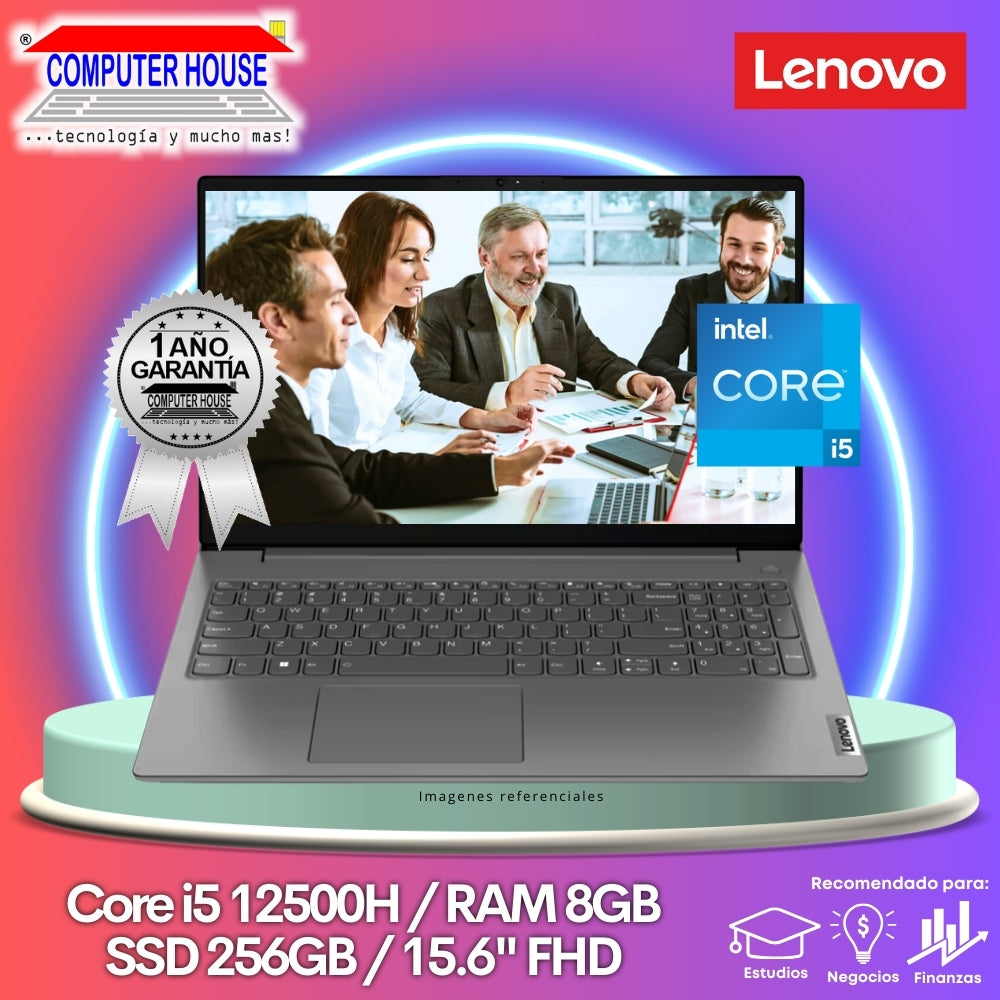 Laptop LENOVO V15 G4 IAH, Core i5-12500H, RAM 8GB, SSD 256GB, 15.6″ FHD, FreeDos.