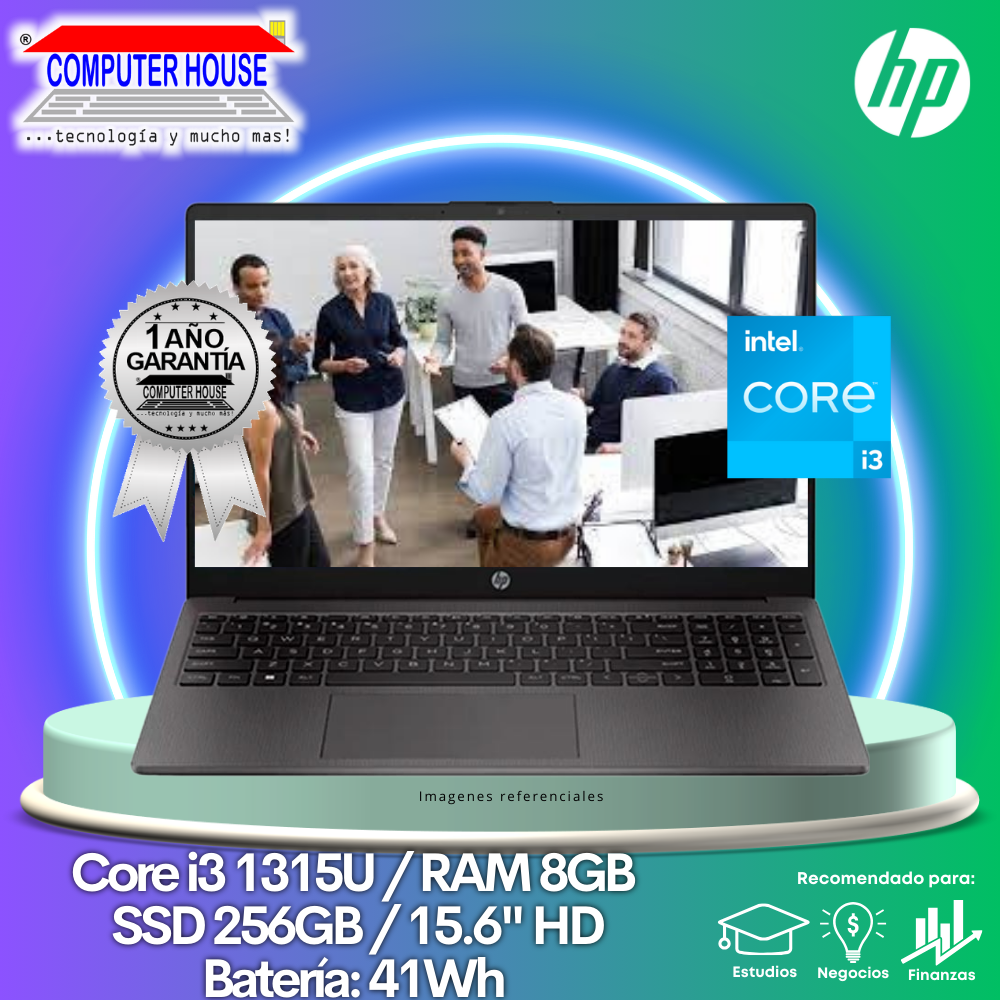 Laptop HP 250 G10, Core i3-1315U, RAM 8GB, SSD 256GB, 15.6″ HD, FreeDos.