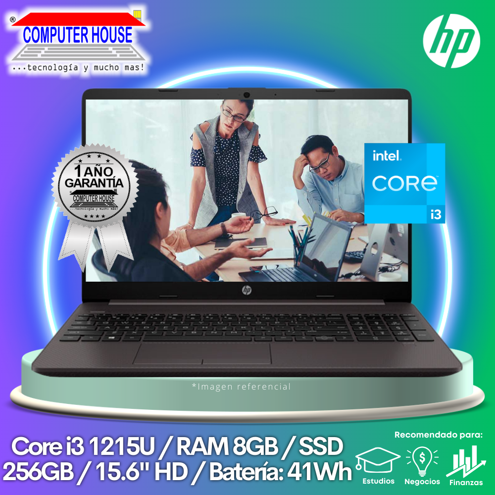 Laptop HP 250 G9, Core i3-1215U, RAM 8GB, SSD 256GB, 15.6″ HD, FreeDos.