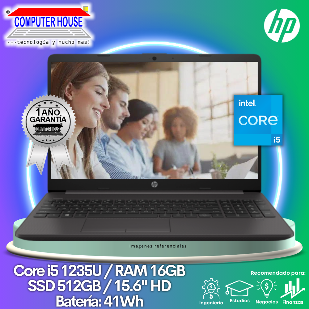 Laptop HP 250 G9, Core i5-1235U, RAM 16GB, SSD 512GB, 15.6″ HD, FreeDos.