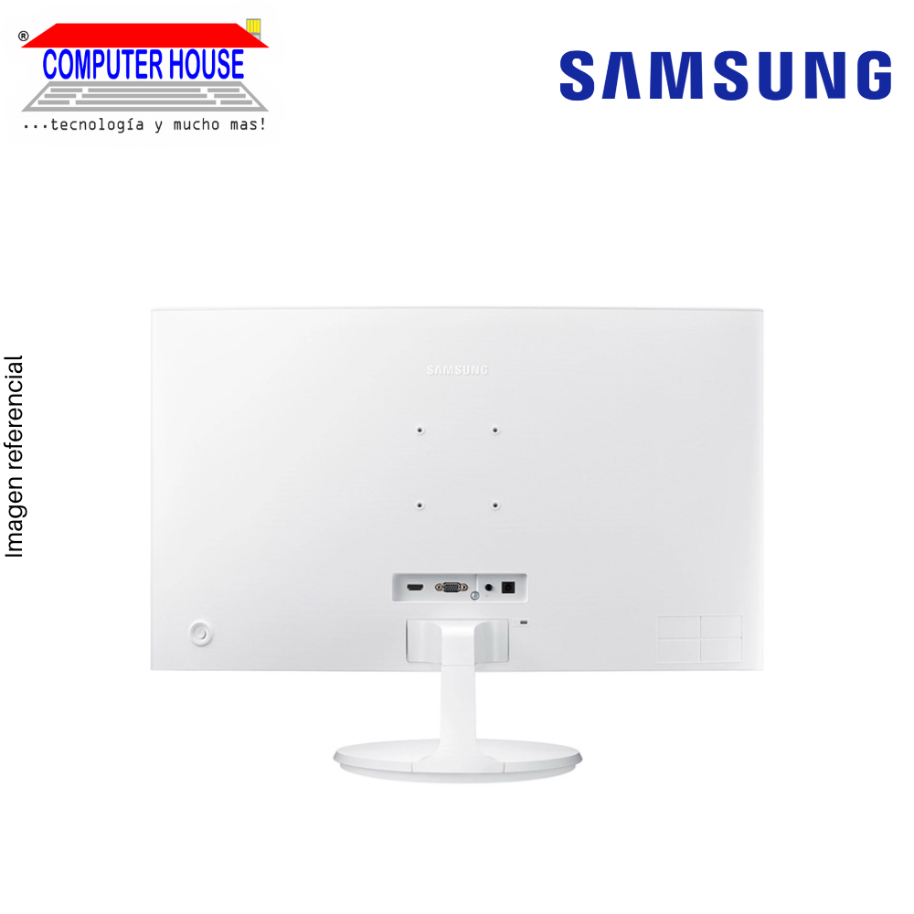 Monitor Samsung 27" LC27F391FHNXZA, Curvo, 1920x1080 FHD, 60Hz, 4Ms, Blanco, 1xHDMI/1xVGA/1xAudio.