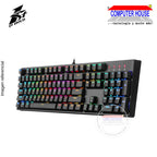 Teclado Mecánico 1ST PLAYER DK5.0, Switch Blue, 100%, Iluminación RGB, Alámbrico USB.